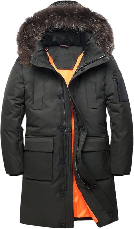 Winter Down Jacket Men's And Women's Couples Fashion Business Thick Coat Warm Zipper Hooded Long Jacket