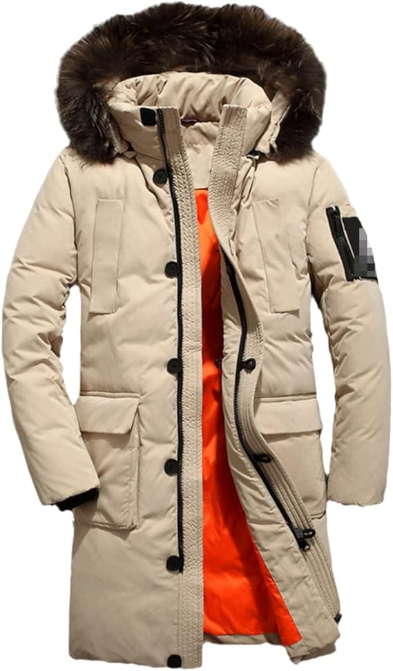 Winter Down Jacket Men's And Women's Couples Fashion Business Thick Coat Warm Zipper Hooded Long Jacket