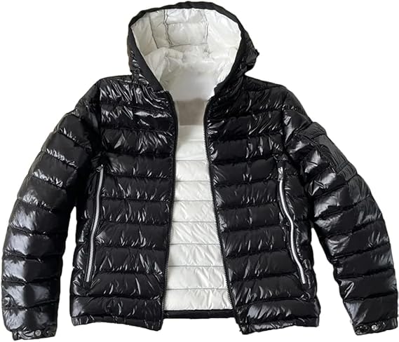 Mkjuuior Autumn and Winter Men's and Women's Hooded Down Jackets, Casual Jackets, Large Pockets, Solid Color Warm Jackets