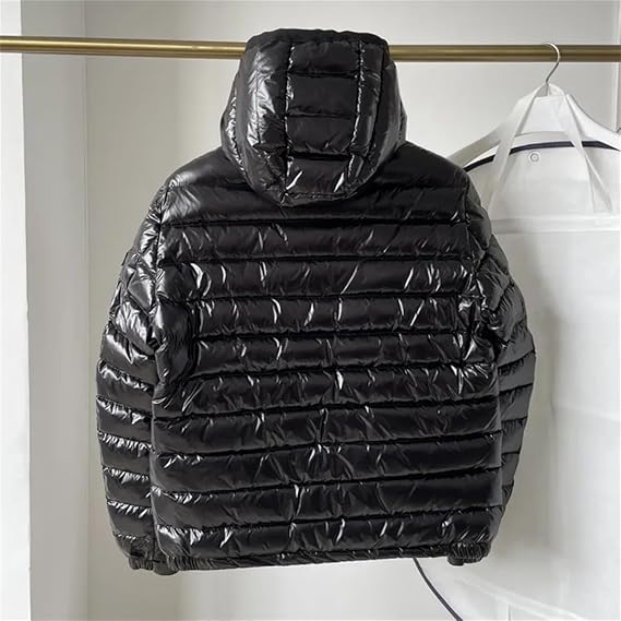 Mkjuuior Autumn and Winter Men's and Women's Hooded Down Jackets, Casual Jackets, Large Pockets, Solid Color Warm Jackets